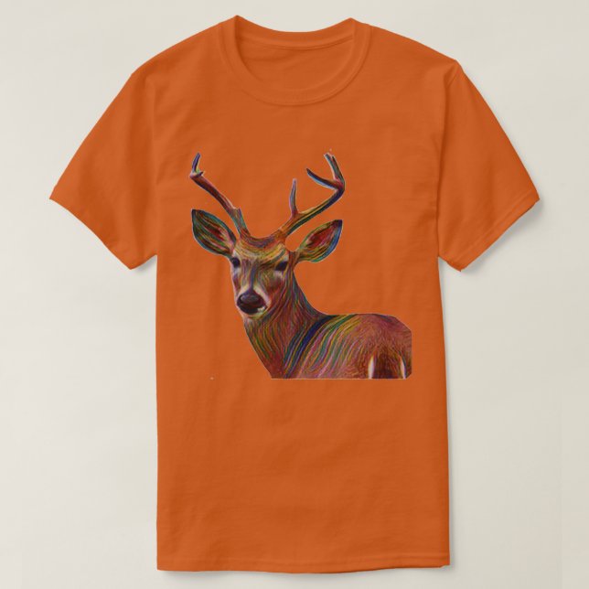 Deer Buck Head Design T-Shirt (Design Front)