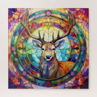 Deer Buck in Stained Glass Jigsaw Puzzle