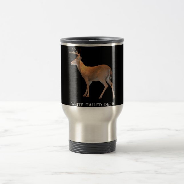Deer (Buck) White-Tailed Travel Mug (Center)