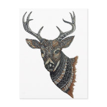 Deer Buck with Intricate Design