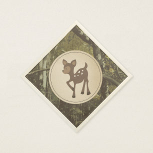 Deer Camo Baby Shower Napkins