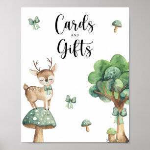 deer - cards and gifts baby shower poster