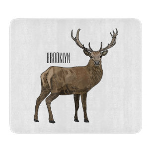 Deer cartoon illustration cutting board
