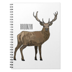 Deer cartoon illustration notebook
