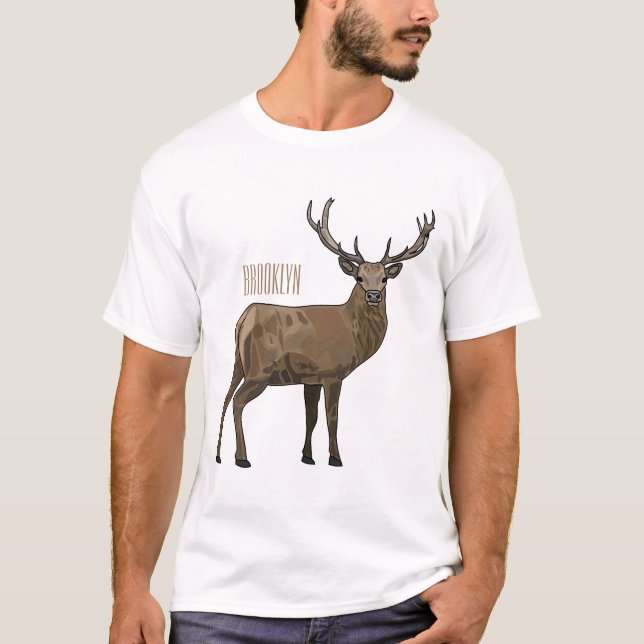 Deer cartoon illustration T-Shirt (Front)