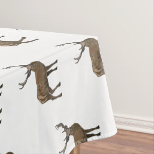 Deer cartoon illustration tablecloth