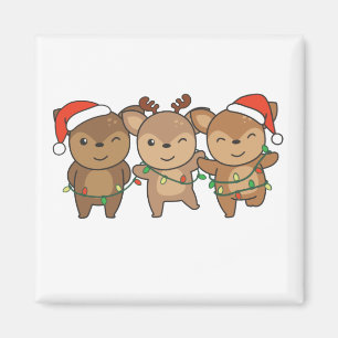 Deer Christmas Christmas Animals Cute Deer Magnet