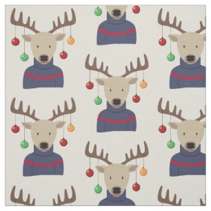 Deer Christmas Fabric