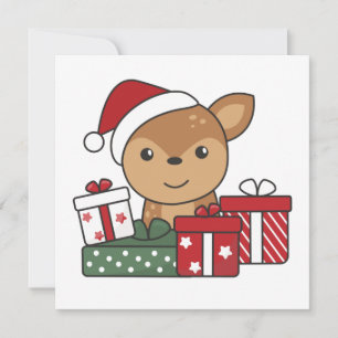 Deer Christmas Gift Winter Animals Deer Invitation