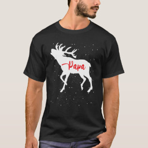 Deer Christmas Matching Family Papa Pyjamas Christ T-Shirt