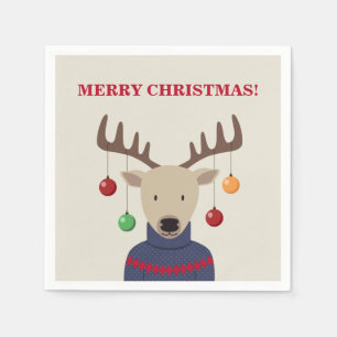 Deer Christmas Napkin