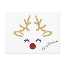 Deer Christmas Postcard