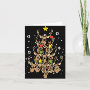 Deer Christmas Tree Xmas Hunting Hunt Men Dad Men Card