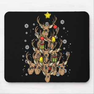 Deer Christmas Tree Xmas Hunting Hunt Men Dad Men Mouse Pad
