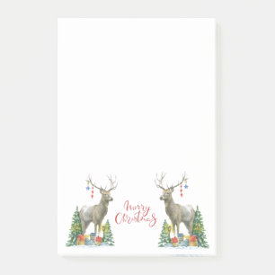 Deer, Christmas Trees and Presents  Post-it Notes