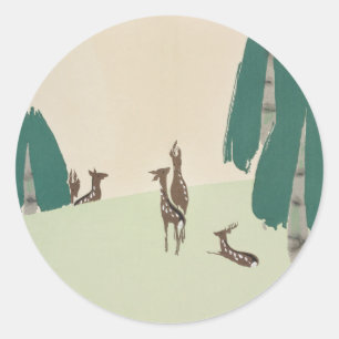 Deer Classic Round Sticker
