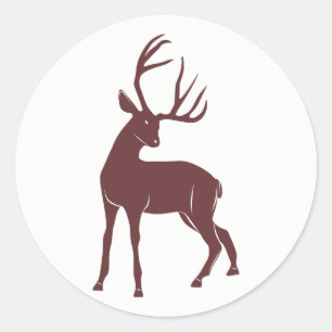 Deer Classic Round Sticker