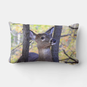 Deer Close-Up  Lumbar Cushion