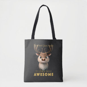 Deer Concentrated Awesome Cute Adorable Funny Tote Bag