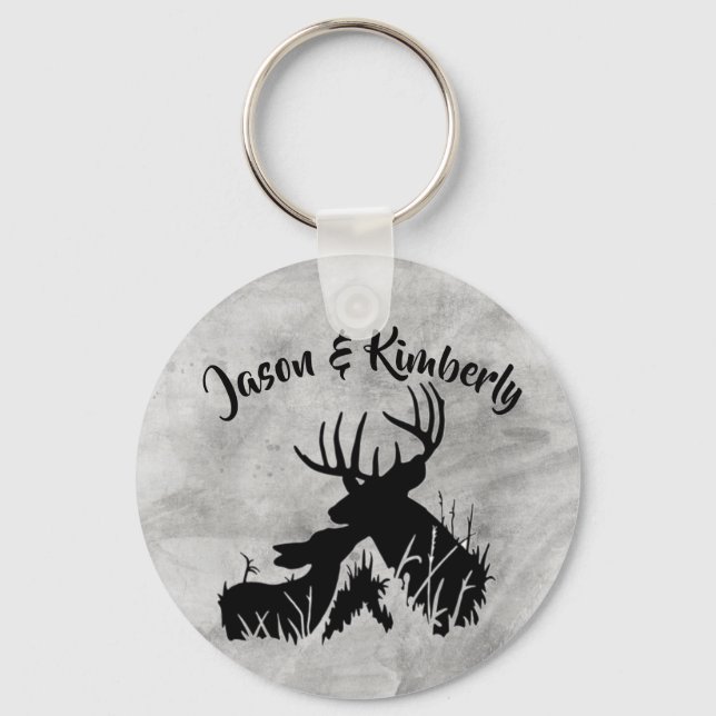 Deer Couple Key Ring (Front)