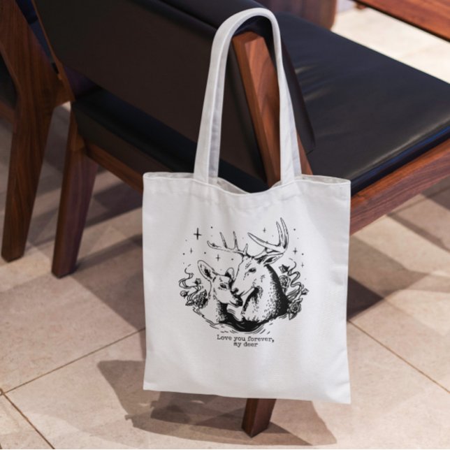 Deer Couple Tote Bag (Creator Uploaded)