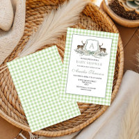 Deer Crest Monogram Deer Hunting Baby shower