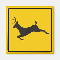 Deer Crossing Highway Sign