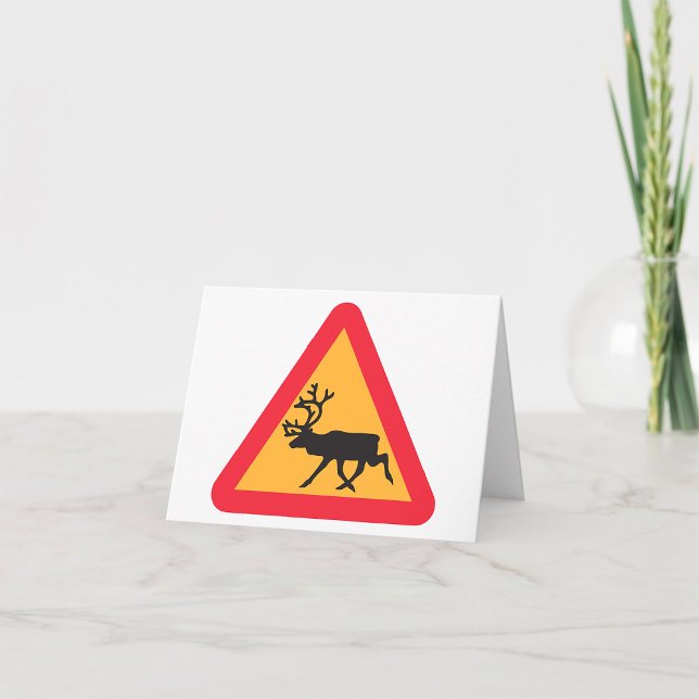 Deer Crossing Road Sign Note Cards (Creator Uploaded)