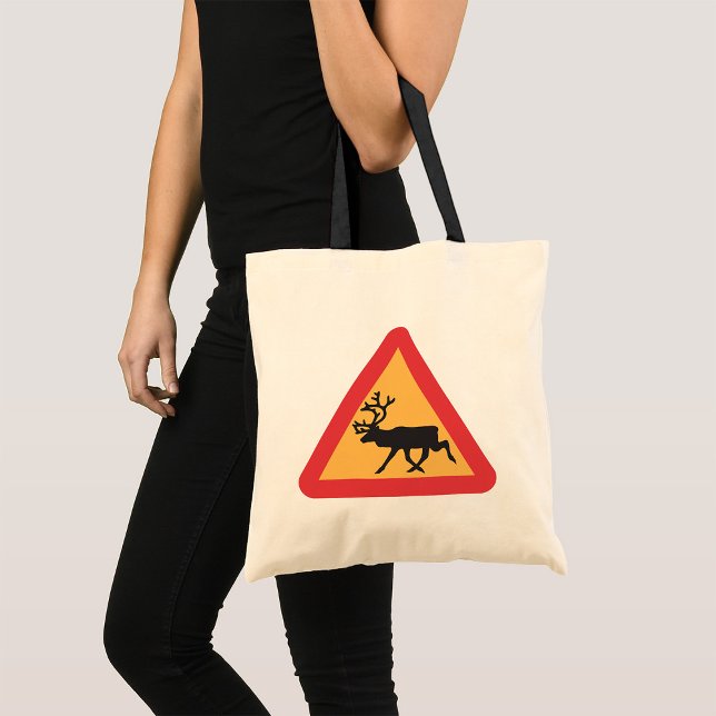Deer Crossing Road Sign Tote Bag (Creator Uploaded)