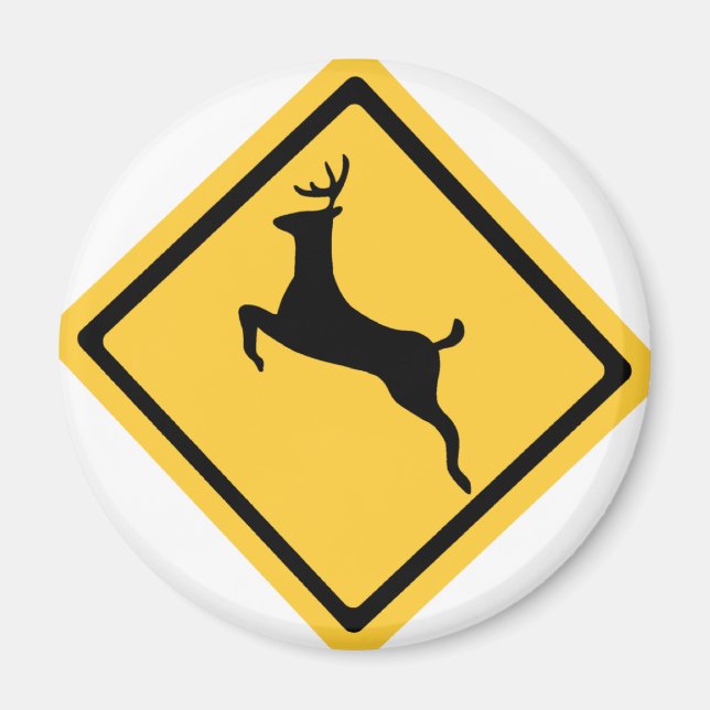 Deer Crossing Symbol Magnet (Front)
