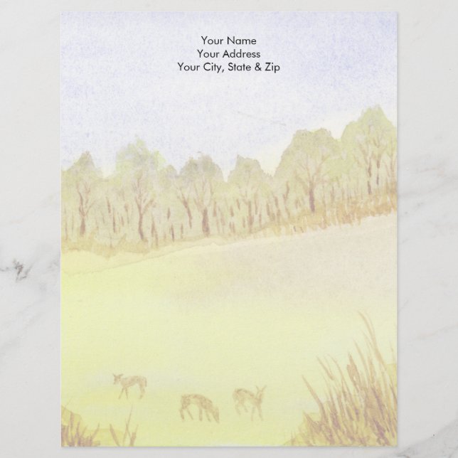 Deer Customized Letterhead (Front)