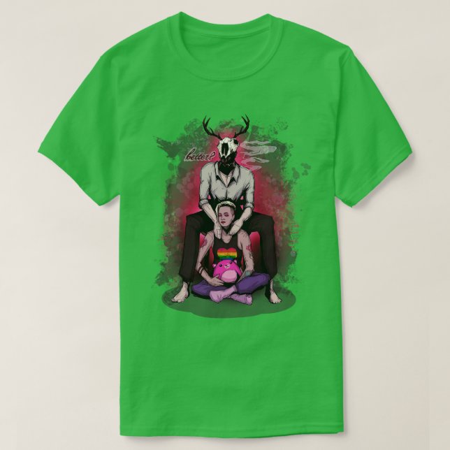 Deer Daddy 10 Aftercare Massage Fine Art Print T-Shirt (Design Front)