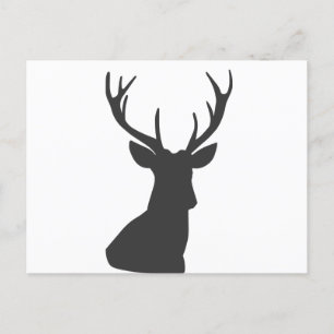 Deer Deer Silhouette Silhouette Animal Wild Postca Holiday Postcard