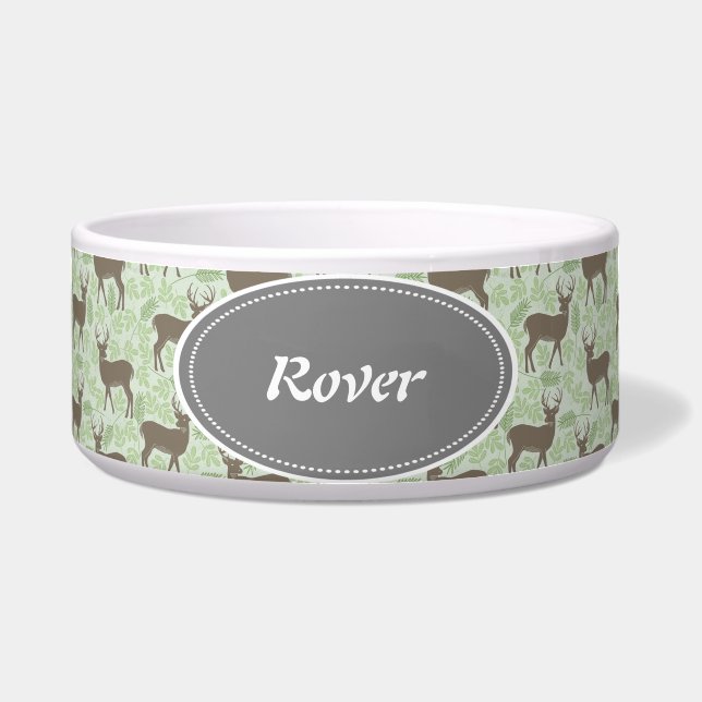 Deer Design Pet Food Bowl (Front)