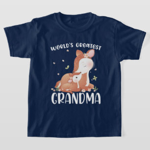 Deer Doe and Fawn World's Greatest Grandma T-Shirt