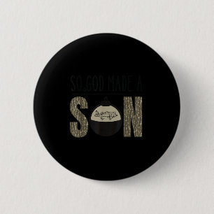 Deer Duck Fish Hunting Season Christian Son Kids B 6 Cm Round Badge