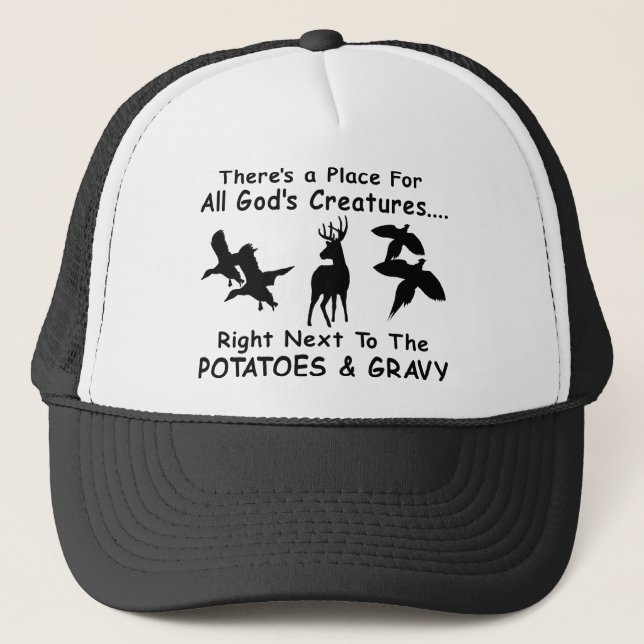 DEER,DUCK & PHEASANT HUNTING TRUCKER HAT (Front)