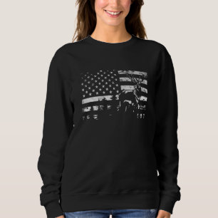 Deer Elk Hunting American Flag Usa Pro Hunter Us H Sweatshirt
