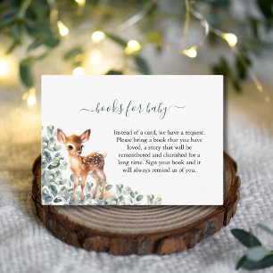 Deer Eucalyptus Greenery Books For Baby Enclosure Card