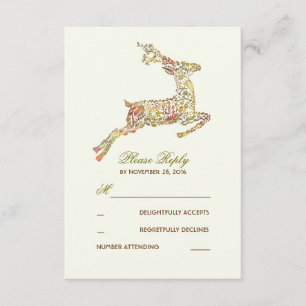 Deer Fall Wedding RSVP Cards