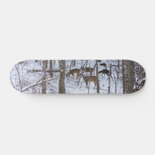 Deer Family In Snow Skateboard