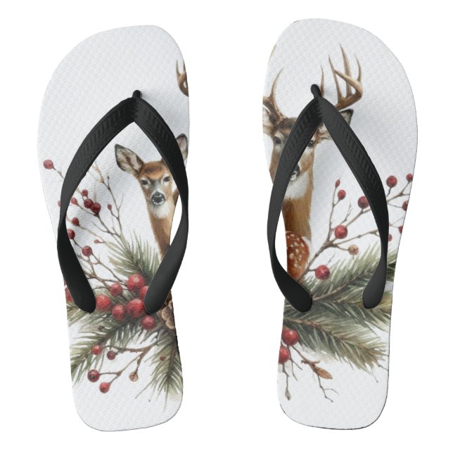 Deer Family  Jandals (Footbed)