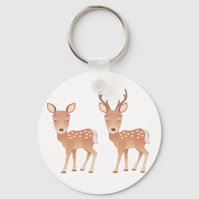 Deer Family Key Ring (Front)