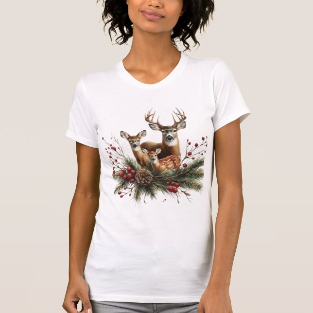 Deer Family  T-Shirt (Front)