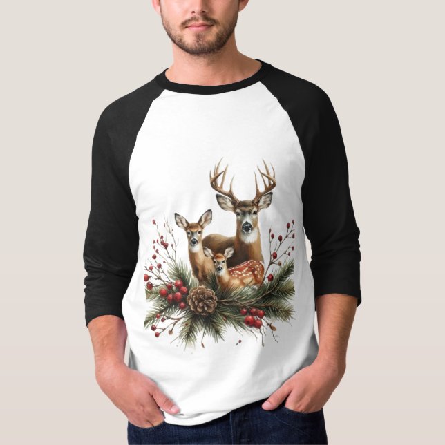 Deer Family  T-Shirt (Front)