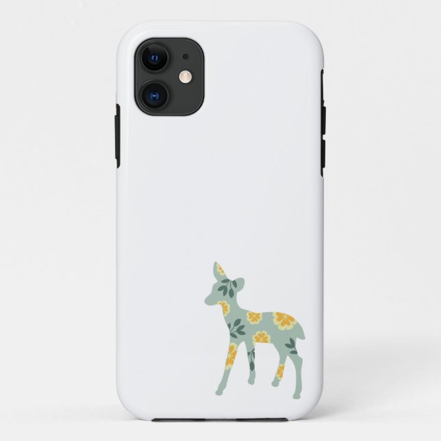 Deer fawn cute animal folk art nature pattern Case-Mate iPhone case (Back)