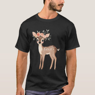 Deer Fawn Woodland Animal Forest Wildlife Buck Doe T-Shirt