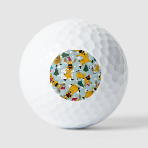 Deer Festive: Christmas Pattern Design Golf Balls