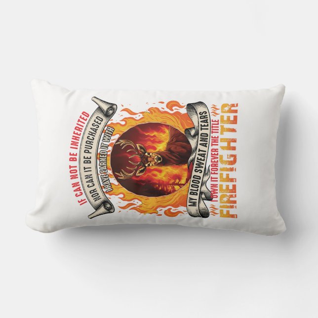 Deer Firefighter Lumbar Cushion (Front)