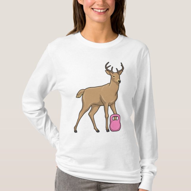 Deer Fitness Dumbbell T-Shirt (Front)
